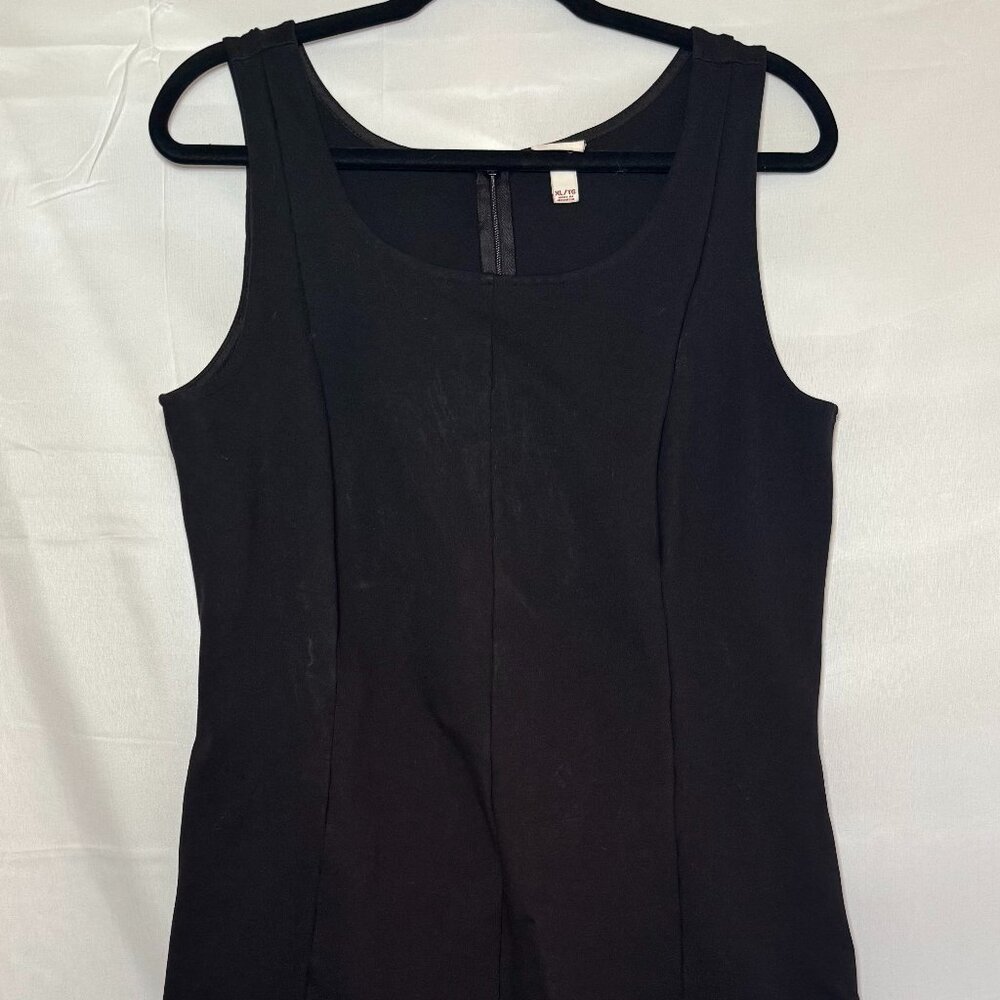 Merona Women's Black Sleeveless Knee-Length Dress Zip Up Back Size XL